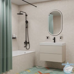 Душевая система Iddis Aiger 230 AIGBL3Fi06 (черный матовый)