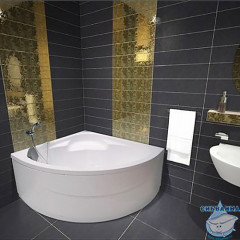 Акриловая ванна Santek Карибы 140х140 с каркасом