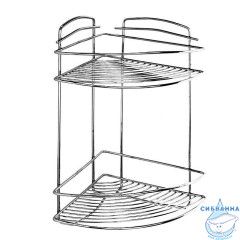 Полка двухъярусная угловая, проволока стальная, 09, Milardo, 209WC20M44