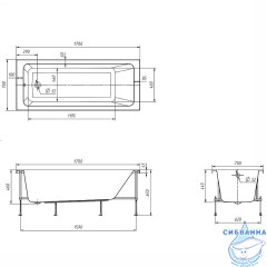  Ванна акриловая Roca Leon 170x70 248658000