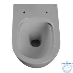 Унитаз подвесной безободковый Abber Bequem AC1103MG с сиденьем Soft Close (микролифт) (серый матовый)