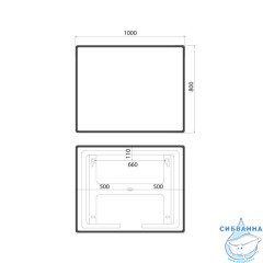 Зеркало Iddis Cloud 100 см, черный CLX1000i98