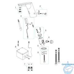 Смеситель для умывальника, сенсорный, Pulse, IDDIS, PULSBS3i86