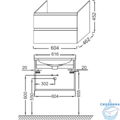  Тумба Jacob Delafon Madeleine 60 EB2052-J53 с раковиной Jacob Delafon Vox 60 черный матовый