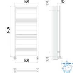 Полотенцесушитель водяной Terminus Ватикан П22 50х140 (нижнее подключение)