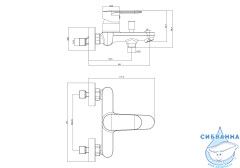 Смеситель для ванны Aquatek Ника AQ1840BG (золото шлифованное)