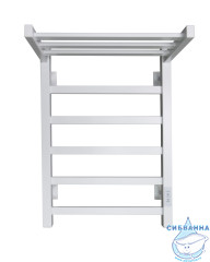 Полотенцесушитель электрический Санприз Контур с полкой П6 40х60 (белый матовый) (подключение универсальное)