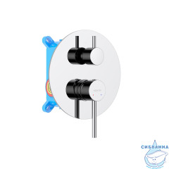 Встраиваемый смеситель для ванны Aquatek Европа AQ1346CR (2 режима) (хром)