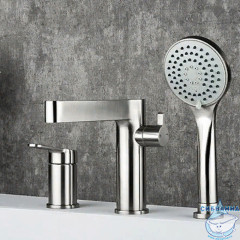 Смеситель для ванны на борт Gappo G1199-30 с аксессуарами (сатин)