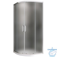 Душевое ограждение ABBER Schwarzer Diamant AG01090M 90x90 профиль хром, стекло  матовое (без поддона)