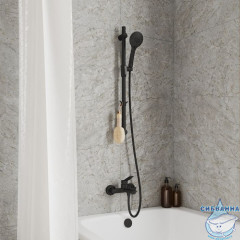 Шланг для душа, черный матовый, ПВХ, 1,6 м, Essential, Milardo, 180P16BM19