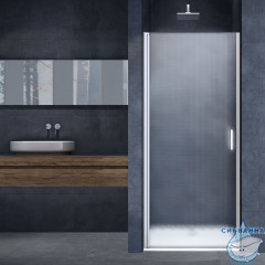 Дверь в нишу Vincea Alpha 70 профиль хром, стекло текстурное VDP-3AL700MT