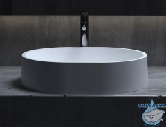 Раковина на столешницу 56 см Salini Gloria (материал solix, белый матовый)