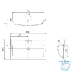 Мебельная раковина Акватон Фабиа 80