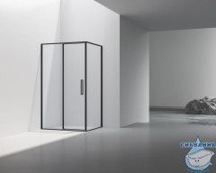 Душевое ограждение Vincea Слим 120x90 профиль черный, стекло прозрачное VSR-4SLP9012CLB