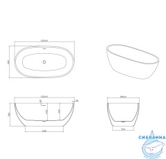 Акриловая ванна Grossman Classic GR-2403M 150x78 с каркасом (белый матовый)