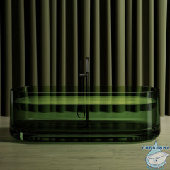 Ванна из полиэфирной смолы ABBER Kristall 170х75 AT9708Emerald зеленая