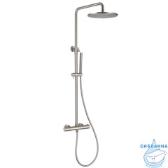 Душевая стойка ABBER Wasser Kreis AF8160SPL с термостатом без излива, сатин