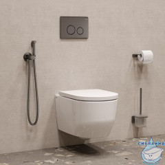 Встраиваемый смеситель с гигиеническим душем Iddis Axes 005GMR0i08 (графит)