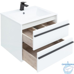 Тумба Aquanet Lino 60 253901 с раковиной Электра 60 белый матовый