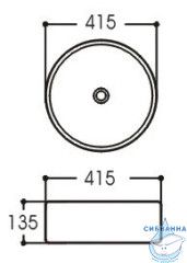 Раковина на столешницу 42 см Aquatek Европа AQ5558-00