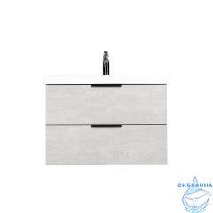 Тумба Viant Берлин 80П с раковиной Moduo 80 цемень