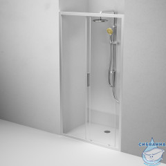 Дверь в нишу AM.PM Gem W90G-110-1-195MT 110 см профиль хром, стекло прозрачное