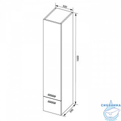 Пенал подвесной Aquanet Верона 30 белый 175390