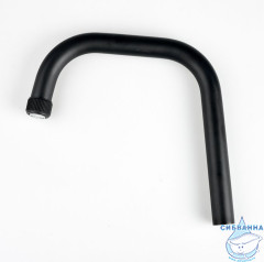 Излив для смесителя, кухня, L-образный, нержавеющая сталь, 200х370 мм, поворотный, черный, IDDIS, 995L20B5SM