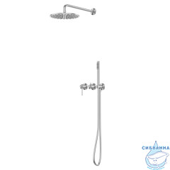 Душевая система ABBER Wasser Kreis 316 AF8118BST скрытого монтажа без излива, брашированная сталь