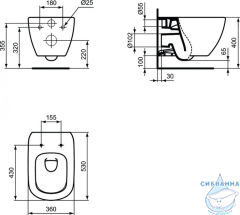 Унитаз подвесной Ideal Standard TESI AquaBlade® T0079V3 (без сиденья)