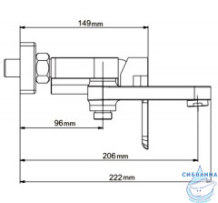 Смеситель для ванны G3248 с аксессуарами (хром/белый)