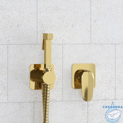 Встраиваемый смеситель с гигиеническим душем Wasserkraft  A2151.280.238.216 (золото глянцевое )