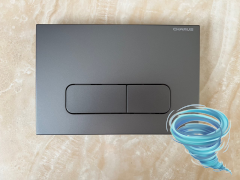 Инсталляция для унитаза Charus CC.300.80.01 с кнопкой смыва Elegia FP.320.GRP.01 графит, с унитазом LYon 2.0 (с сиденьем Soft Close (микролифт)