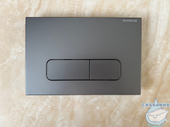 Инсталляция для унитаза Charus CC.300.80.01 с кнопкой смыва Elegia FP.320.GRP.01 графит, с унитазом LYon 2.0 (с сиденьем Soft Close (микролифт)