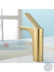 Смеситель для раковины Raglo R21.10.03 (сатин золотой)
