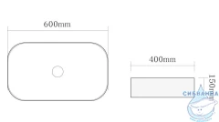 Раковина на столешницу 60 см SantiLine SL-1017