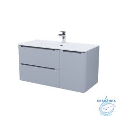 Тумба с умывальником, подвесная, 100 см, светло-серый, Edifice, IDDIS, EDI10L0i95K  подходит умыв. 0101000i28