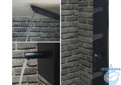 Душевая панель Aquanet Galaxy Black 200 2 режима 237440 (черный матовый)