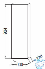 Шкаф-колонна Jacob Delafon Rythmik 30 R EB1059D-G1C белый