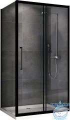 Душевое ограждение ABBER Schwarzer Diamant AG30120BH-S70B 120x70 профиль черный, стекло прозрачное (без поддона)