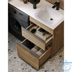 Тумба напольная Aqwella Terra 54 дуб балтийский с раковиной Forma 115 R