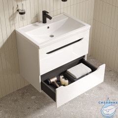 Тумба с умывальником, подвесная, 70 см, белый, Ray, IDDIS, RAY70W0i95K подходит умыв. 4077000i28