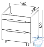 Тумба под раковину Viant Марсель 60Н белая
