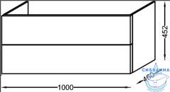 Тумба Jacob Delafon Vox EB2075-R1-N18 100 белый с раковиной Vox 100