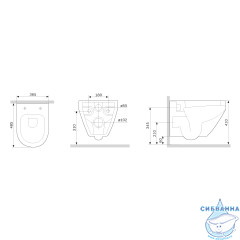 Унитаз подвесной безободковый AM.PM Spirit V2.0 C701700MBSC с сиденьем Soft Close (микролифт)