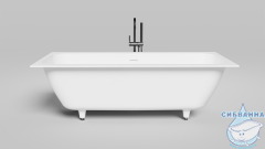 Ванна из искусственного камня Salini Orlando Axis Kit 190x80 (материал sapirit, белый матовый)