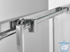 Дверь в нишу Vincea Альфа 180 профиль хром, стекло прозрачное VDS-3AL2180CL