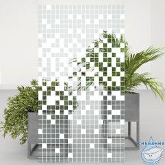 Душевое ограждение Тритон Стандард В 90x90 профиль белый, стекло мозаика Щ0000061809 (с поддоном)