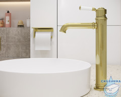 Смеситель для раковины Timo Arisa 5311/02F (без донного клапана) (антик/белый)